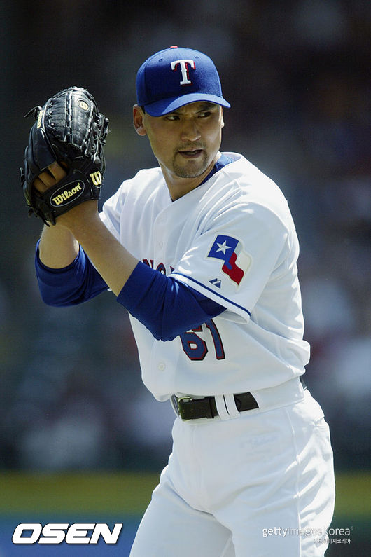 [사진] 텍사스 시절 박찬호 ⓒGettyimages(무단전재 및 재배포 금지)