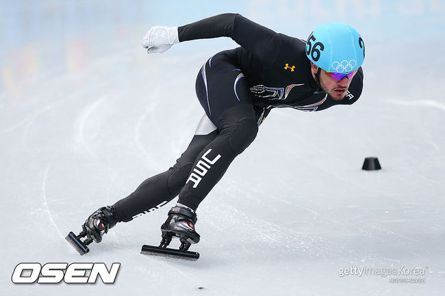 [사진] 지난 2014년 소치 동계올림픽 쇼트트랙에서 역주하고 있는 에디 알바레스. ⓒGettyimages(무단전재 및 재배포 금지)