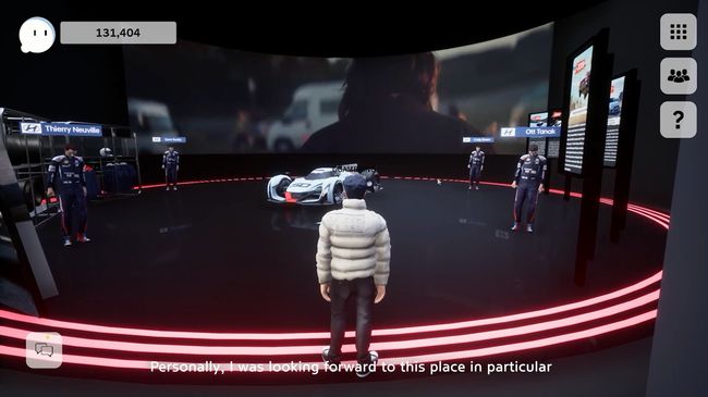 2022 현대차그룹 메타버스 신년회 도중 소개된 N브랜드 라운지. 