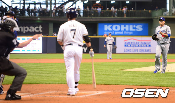 2013년 메이저리그에서 류현진과 아오키 노리치카의 대결. /OSEN DB