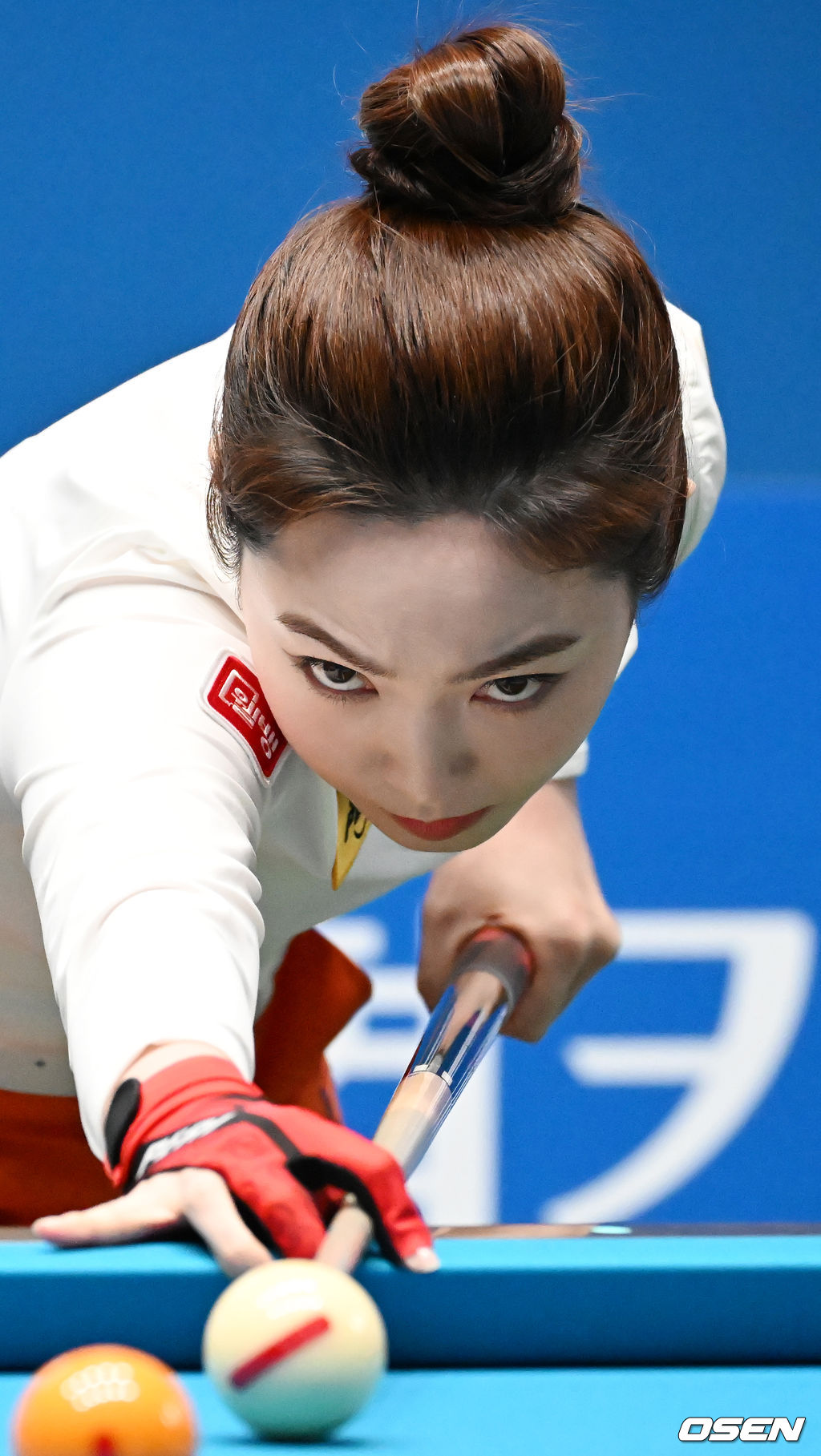 차유람이 신중하게 샷을 하고 있다. 2022.01.03 /rumi@osen.co.kr