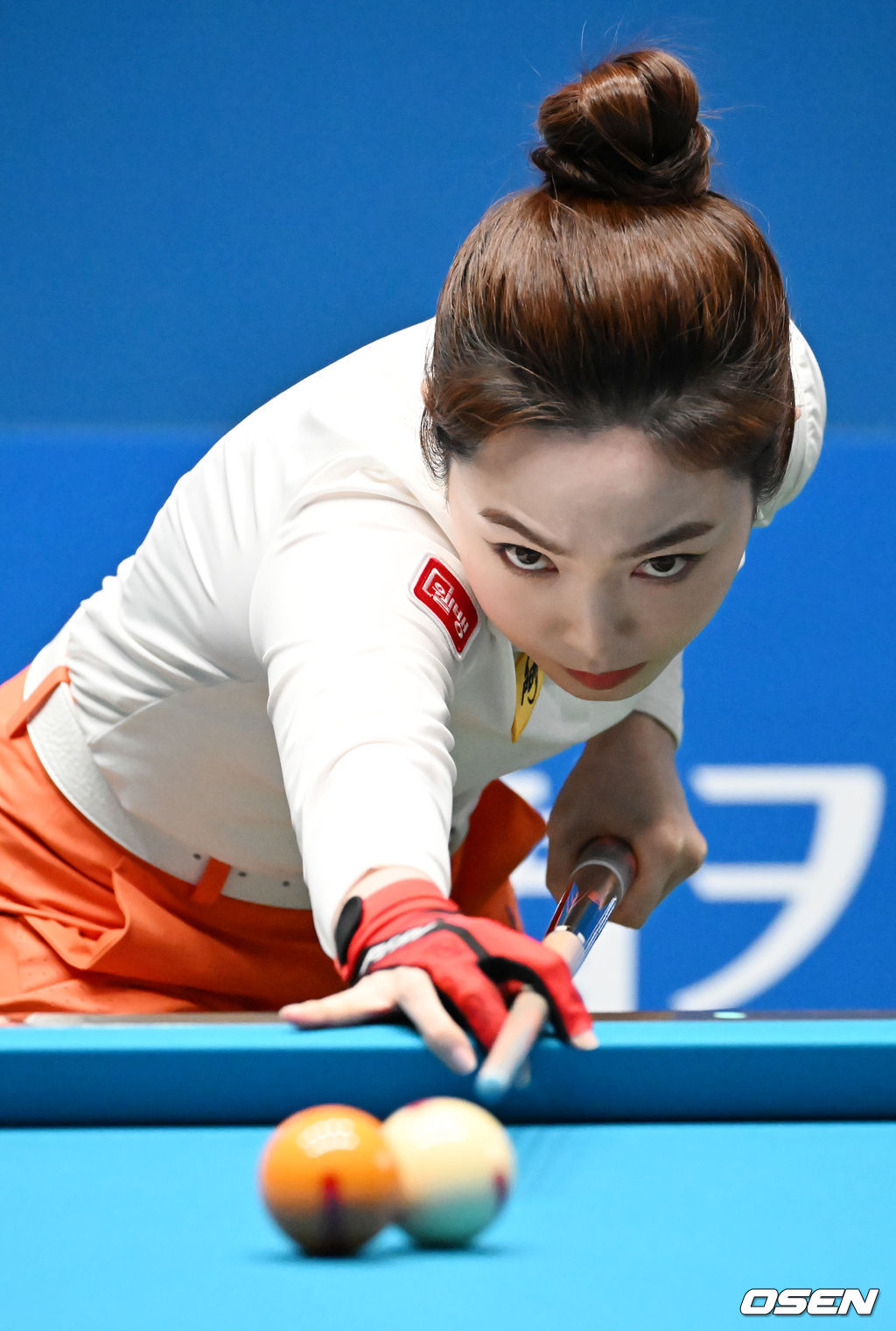 차유람이 신중하게 샷을 하고 있다. 2022.01.03 /rumi@osen.co.kr