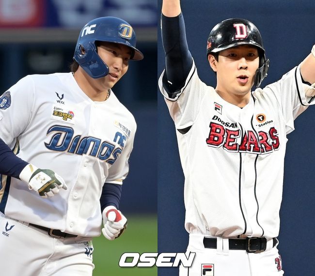 KIA 타이거즈로 이적한 나성범(왼쪽), NC 다이노스로 이적한 박건우. /OSEN DB