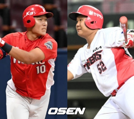 김석환과 황대인(왼쪽부터)/OSEN DB