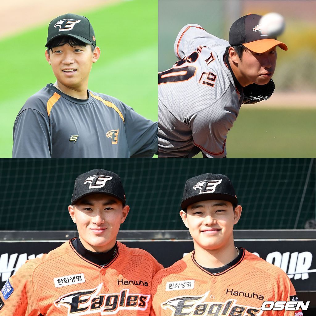 한화 김기중, 남지민, 문동주, 박준영(왼쪽 위부터 시계 방향으로) /OSEN DB