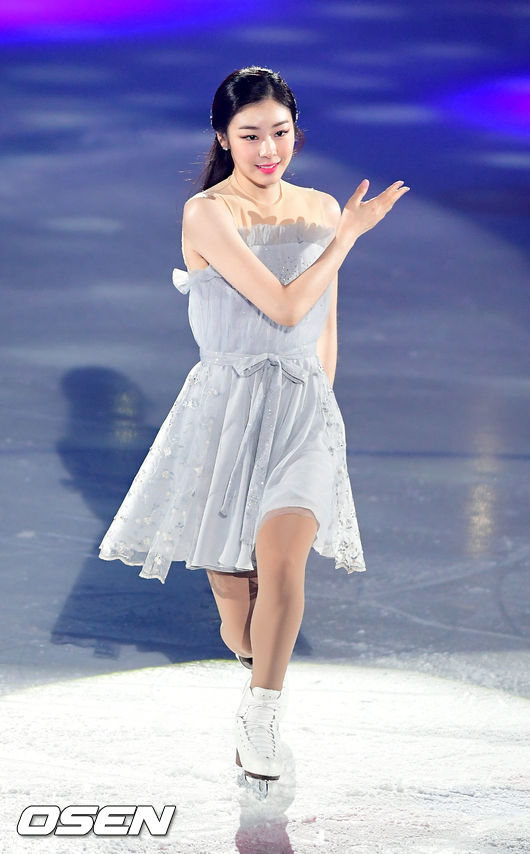 21일 오후 목동아이스링크에서 'SK텔레콤 올댓 스케이트 2018' 아이스쇼가 열렸다. 김연아가 소개되고 있다. / rumi@osen.co.kr