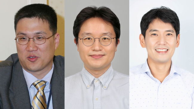 왼쪽부터 삼성전자 함돈희 펠로우, 정승철 전문연구원, 김상준 마스터. /삼성전자 제공.