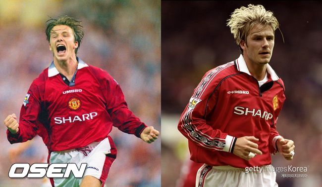 [사진] 1996-1997 시즌 유니폼(좌)와 1999-2000 유니폼(우)ⓒGettyimages(무단전재 및 재배포 금지)