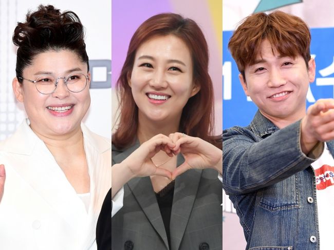 [사진=OSEN DB] 코미디언 이영자(왼쪽부터), 가수 장윤정 등이 속한 스카이이앤엠과 코미디언 유세윤 등이 속한 엘디스토리가 합병한다. 