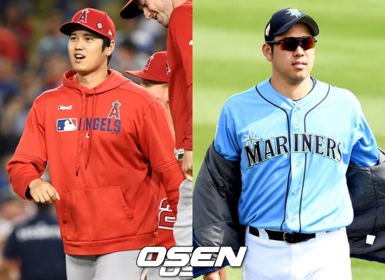 오타니 쇼헤이(좌)와 기쿠치 유세이 / OSEN DB