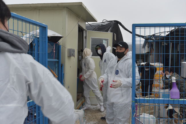 봉사활동을 하는 키움 히어로즈 이지영. /팀퓨처스 제공