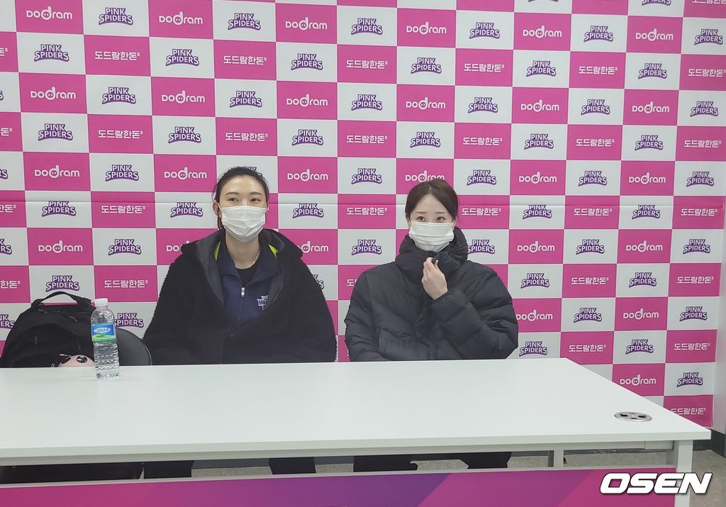 현대건설 양효진(왼쪽)과 고예림. /knightjisu@osen.co.kr