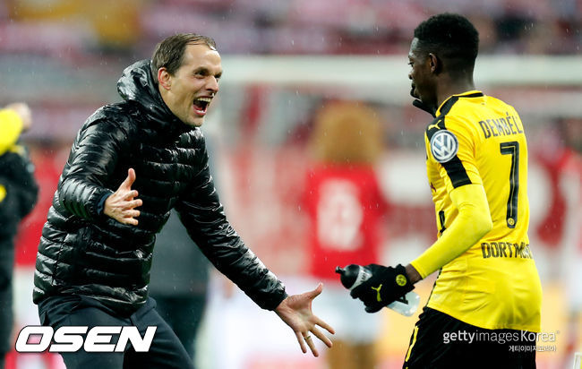 [사진] 토마스 투헬 첼시 감독과 우스만 뎀벨레 / ⓒGettyimages(무단전재 및 재배포 금지)