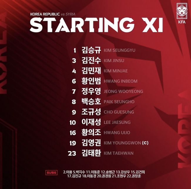 [사진] 대한축구협회 공식 SNS