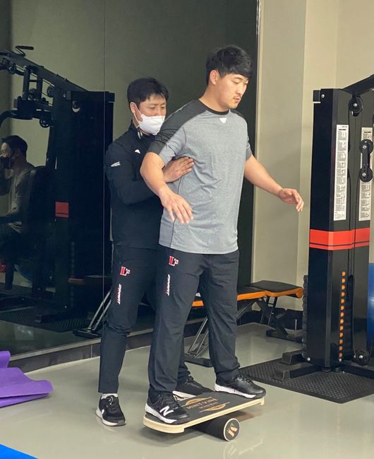 제주도에서 2022시즌을 준비하고 있는 SSG 랜더스 외야수 하재훈. / SSG 제공