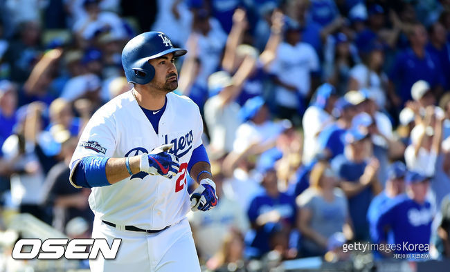 [사진] LA 다저스 시절 아드리안 곤잘레스. ⓒGettyimages(무단전재 및 재배포 금지)