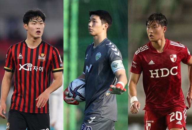 [사진]왼쪽부터 강성진, 김준홍, 이태민 /한국프로축구연맹 제공