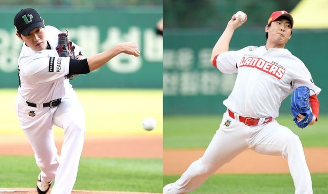 SSG 랜더스 투수 박종훈(왼쪽)과 문승원. / OSEN DB