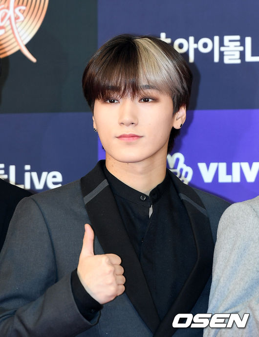 그룹 에이티즈 산이 레드카펫을 밟고 있다. /sunday@osen.co.kr
