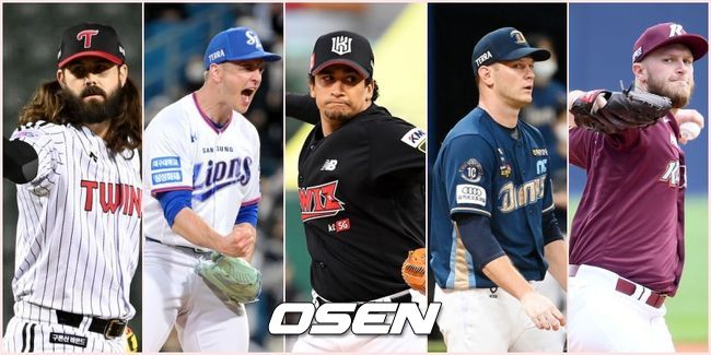 켈리-뷰캐넌-쿠에바스-루친스키-요시키(왼쪽부터) /OSEN DB