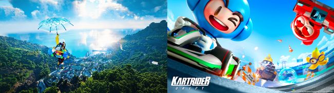 펄어비스 신작 '도깨비'(왼쪽)와 넥슨 신작 '카트라이더: 드리프트'.