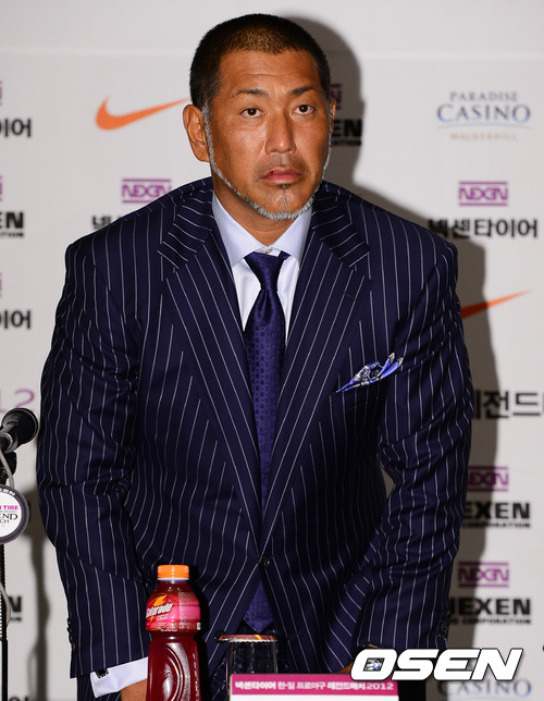 지난 2012년 '한일 프로야구 레전드매치' 참가를 위해 한국을 방문한 기요하라 가즈히로./OSEN DB 