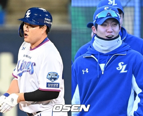 오재일-원태인 / OSEN DB