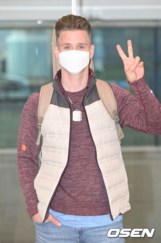 뷰캐넌이 취재진을 향해 포즈를 취하고 있다.  2022.01.27 /  soul1014@osen.co.kr