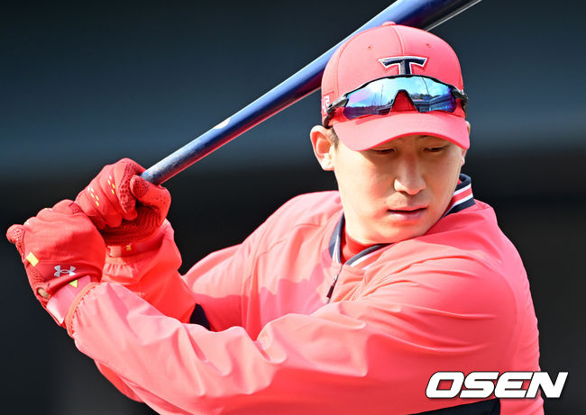 KIA 타이거즈 스프링캠프가 1일 전라남도 함평 KIA챌린저스필드에서 진행됐다.KIA 나성범이 타격 훈련을 하고 있다. 2022.02.01 /sunday@osen.co.kr