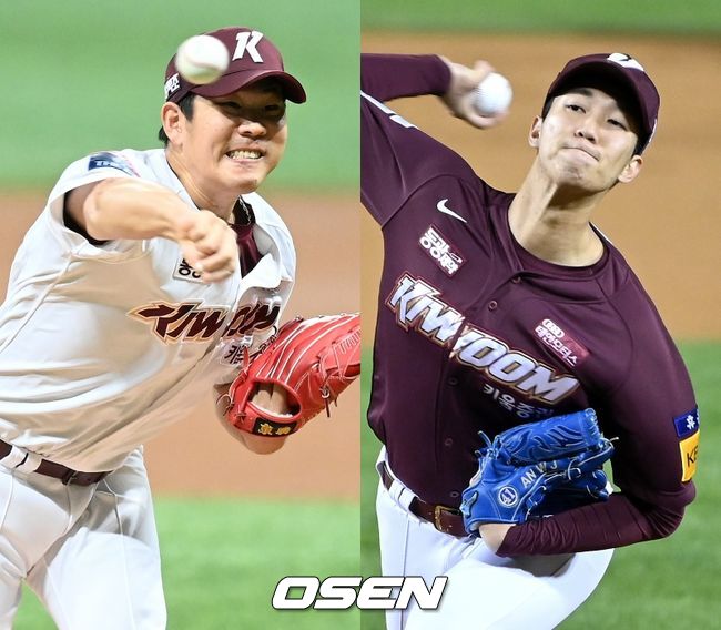 키움 히어로즈 정찬헌(왼쪽), 안우진. /OSEN DB
