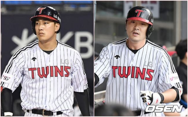 LG 이천웅(왼쪽)과 이형종. /OSEN DB