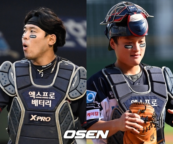 롯데 지시완-안중열 /OSEN DB