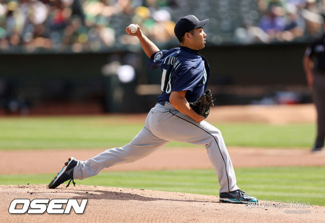 [사진] 토론토맨이 된 기쿠치 유세이의 시애틀 시절 투구. ⓒGettyimages(무단전재 및 재배포 금지)