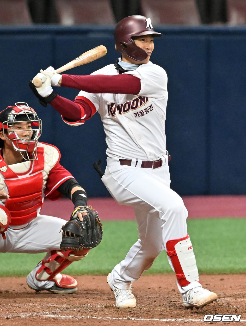7회말 무사 주자 1루 키움 송성문이 우익수 앞 안타를 날리고 있다. 2022.03.17 / rumi@osen.co.kr