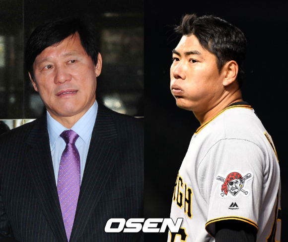 허구연 KBO 총재 내정자(왼쪽), 강정호 /OSEN DB