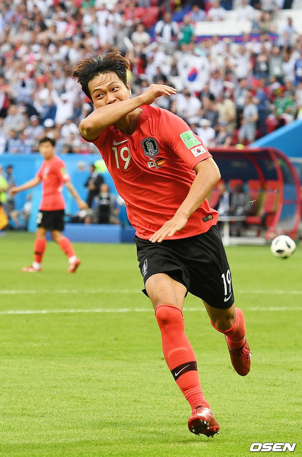 후반 김영권이 선제골에 성공하며 기뻐하고 있다. 2018.06.27/jpnews@osen.co.kr