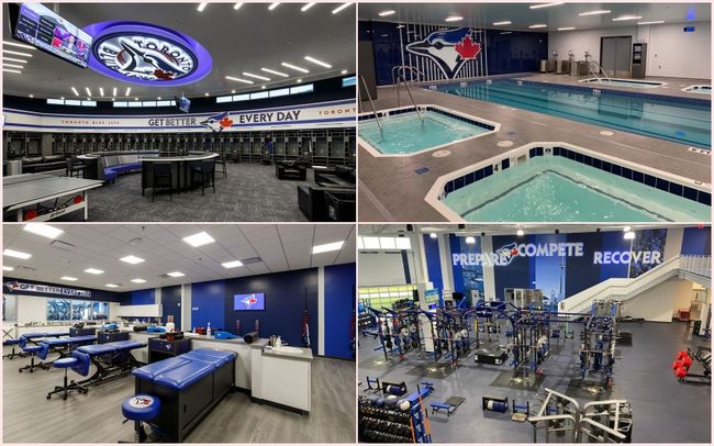 토론토 블루제이스의 스프링캠프인 미국 플로리다주 더니든 TD볼파크의 클럽하우스 및 편의 시설. /스포츠넷 홈페이지 