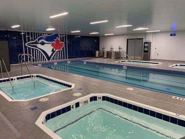 더니든 TD볼파크의 수(水)치료실. /스포츠넷 홈페이지