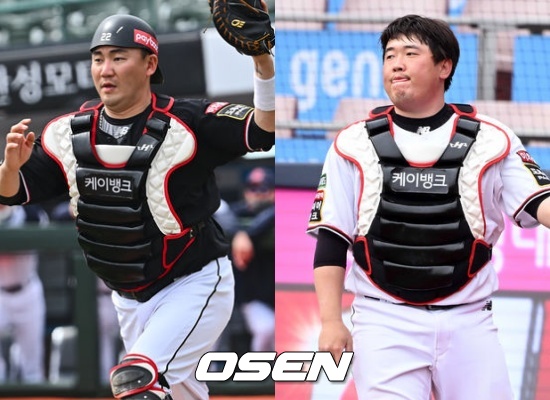 KT 장성우(좌)와 김준태 / OSEN DB