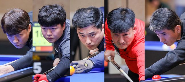 [사진]왼쪽부터 최성원, 조명우, 차명종, 이충복, 강자인