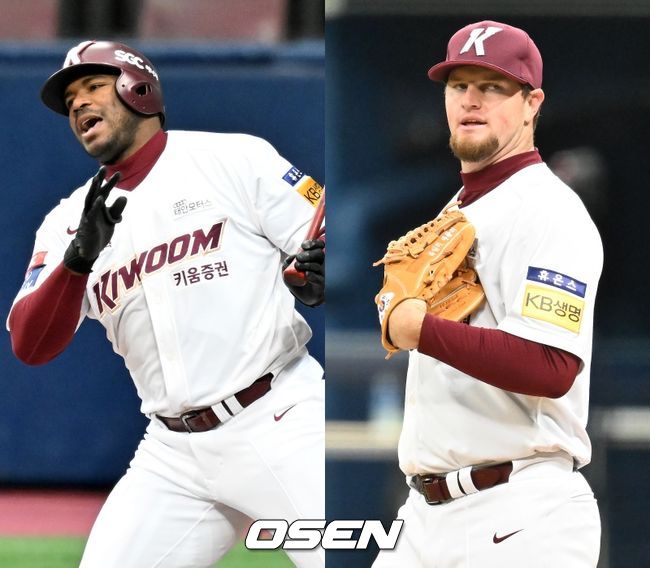 키움 푸이그(왼쪽), 애플러. /OSEN DB