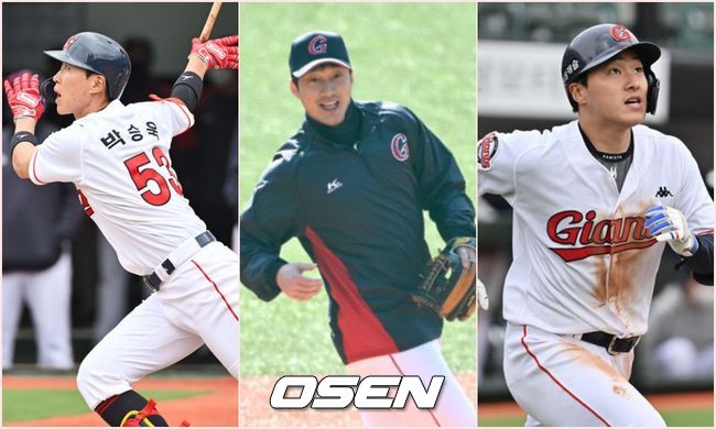 롯데 박승욱-이학주-배성근(왼쪽부터). /OSEN DB