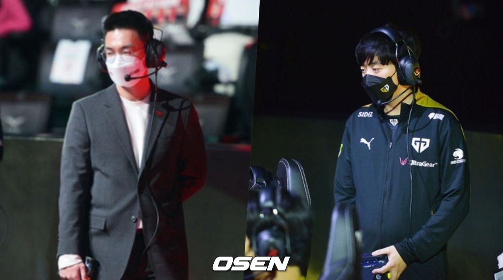 T1 최성훈 감독(왼쪽)과 젠지 고동빈 감독.