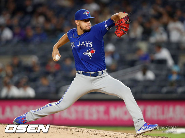 [사진] 토론토 블루제이스 선발투수 호세 베리오스. ⓒGettyimages(무단전재 및 재배포 금지)