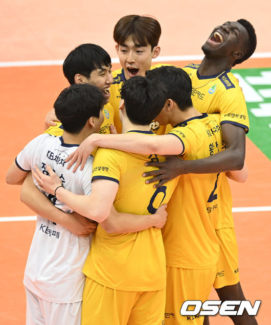 KB손해보험 선수들. / OSEN DB