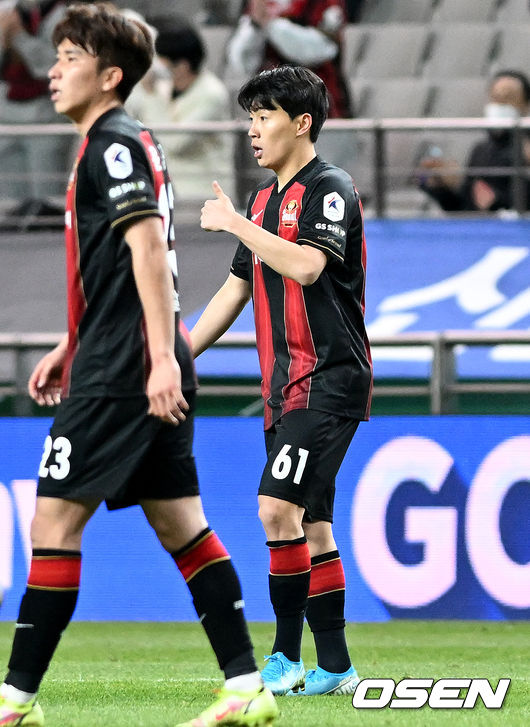 후반 서울 한승규가 동점골을 넣은 뒤 기뻐하고 있다. 2022.04.06 /cej@osen.co.kr