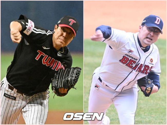 NC에서 방출되고 새로운 팀에 재취업한 LG 투수 김진성(왼쪽)과 두산 투수 임창민. /OSEN DB