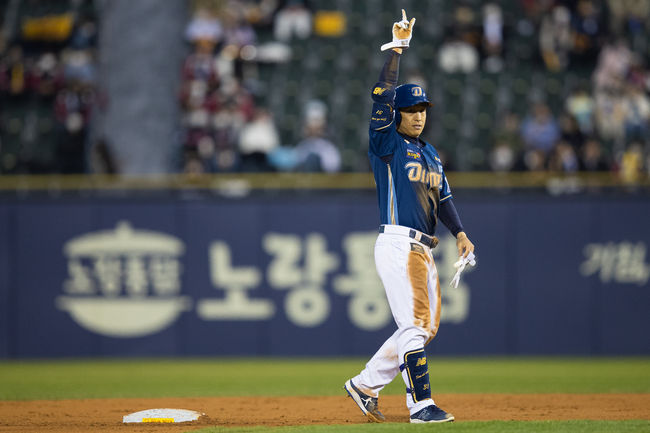 8일 LG전에서 유니폼이 흙범벅이 된 NC 손아섭. /NC 다이노스 제공