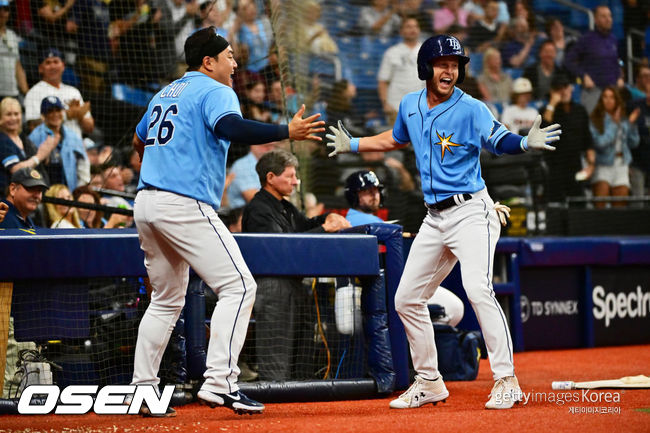 [사진] 최지만을 쉬게 한 탬파베이 레이스가 2연패를 당했다. ⓒGettyimages(무단전재 및 재배포 금지)