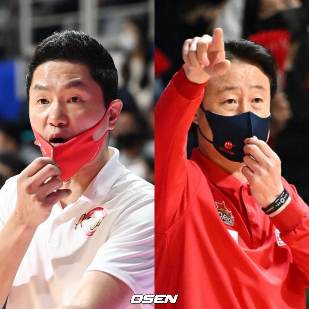 [사진] 전희철 서울SK 감독과 강을준 고양 오리온 오리온스 감독 / OSEN DB. 
